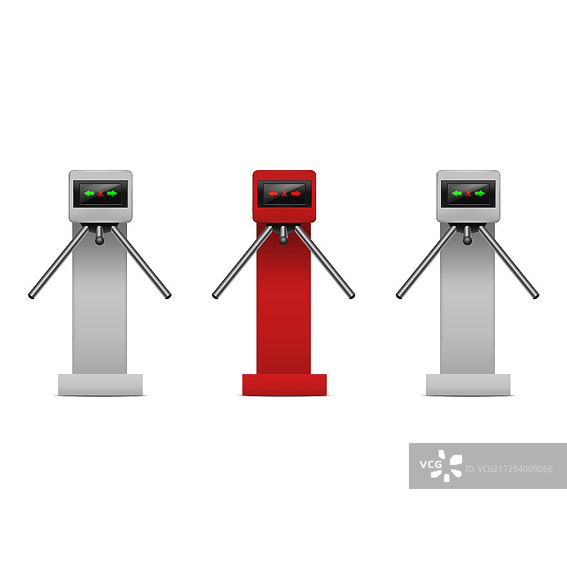 逼真细腻的3D十字转门入口图片素材