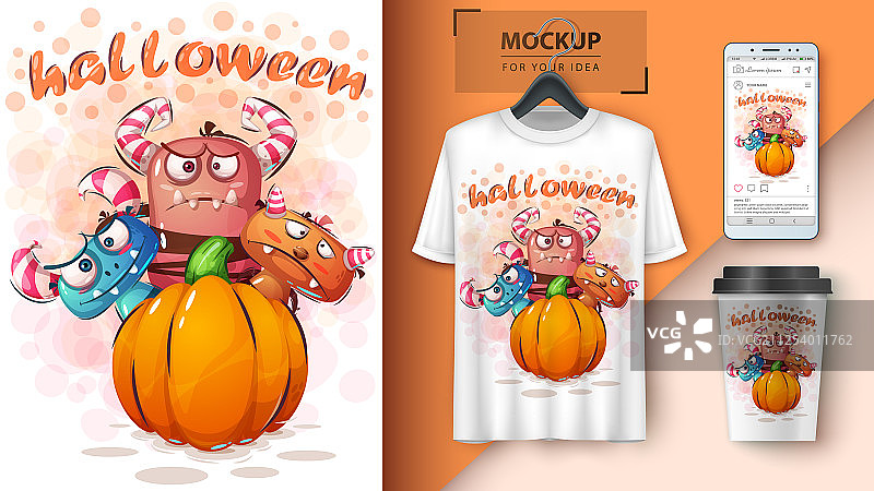 万圣节恐怖海报及周边商品图片素材