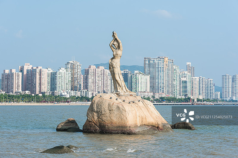 珠海渔女城市地标图片素材