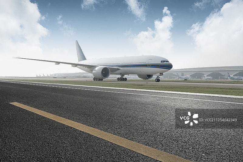 广州白云机场跑道图片素材