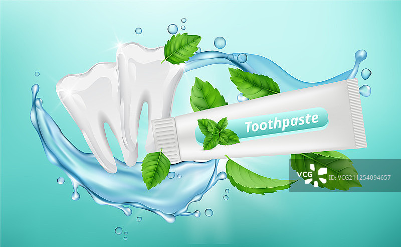 薄荷牙膏背景牙科海报设计图片素材