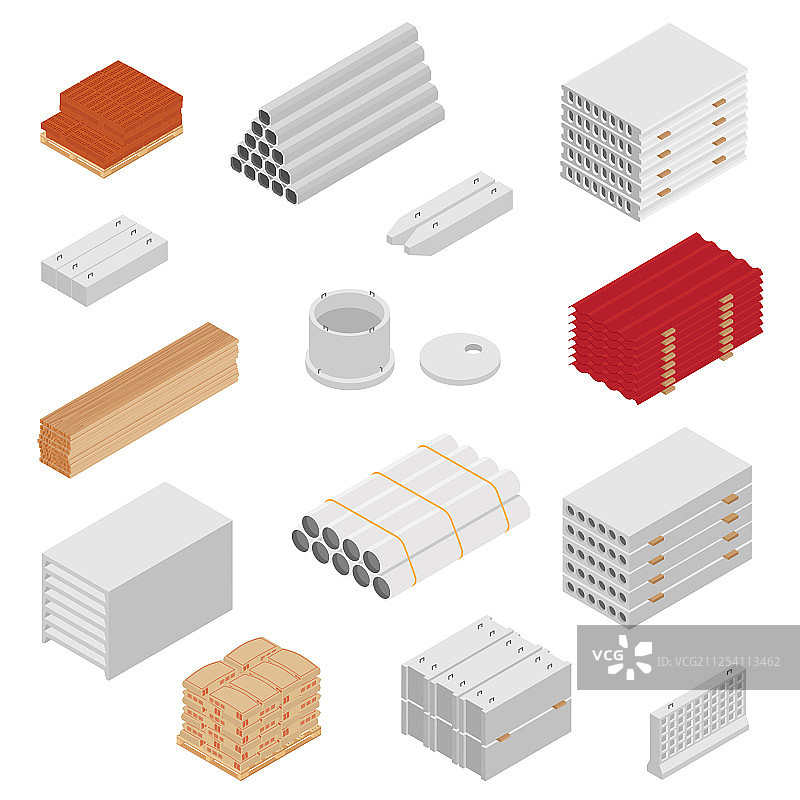 建筑材料图标合集图片素材