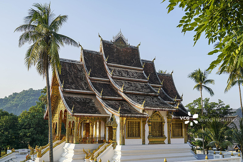 琅勃拉邦王宫，琅勃拉邦，老挝图片素材
