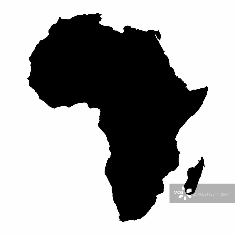 非洲轮廓地图图片素材