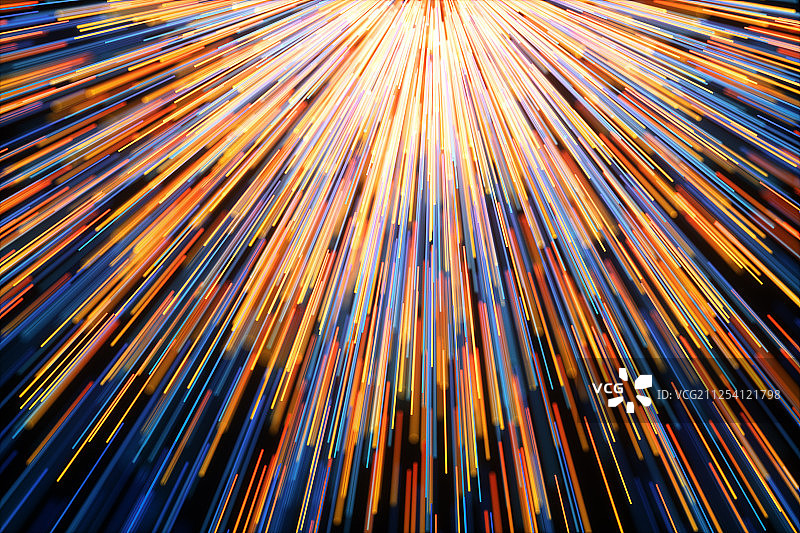 金色发散状线条背景 三维渲染图片素材