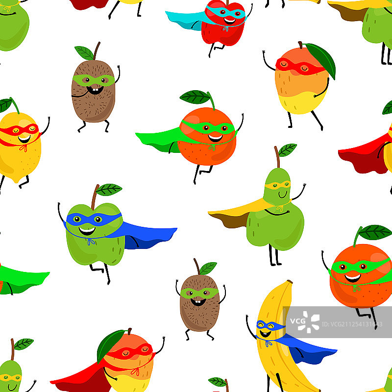 超级水果无缝图案图片素材