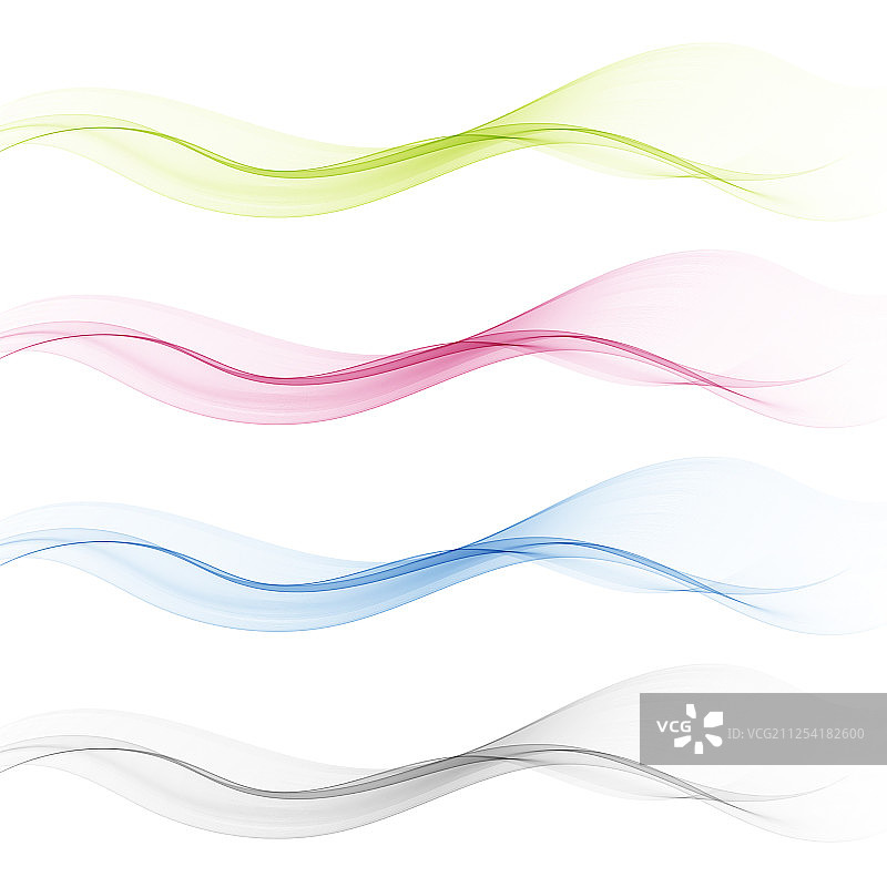 抽象彩色波浪烟雾透明蓝色图片素材