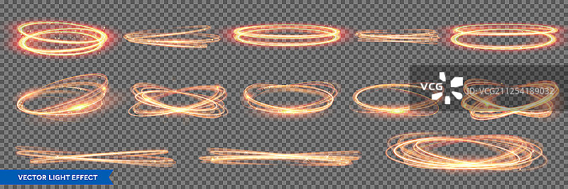 金色火焰光圈和光环轨迹图片素材