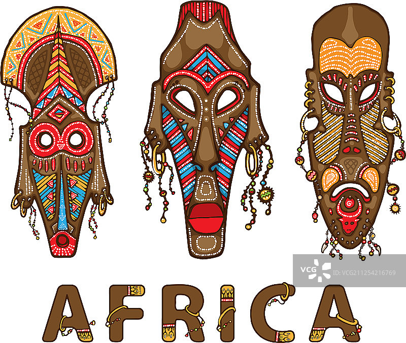 传统非洲面具素材图片素材