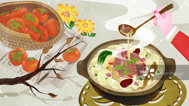 二十四节气-霜降-羊肉汤-网页图片素材