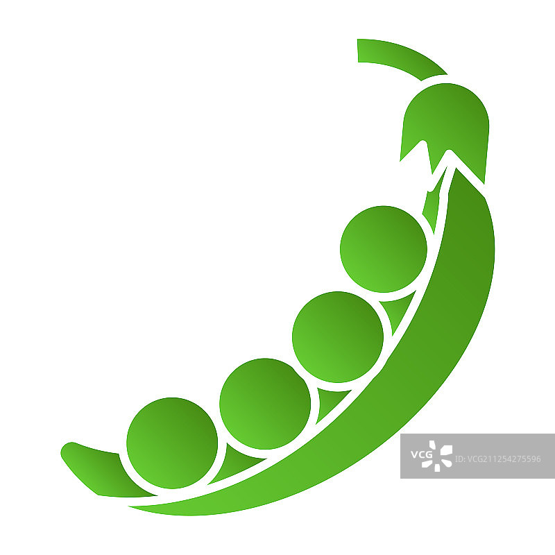 时尚彩色扁平风豌豆蔬菜图标图片素材