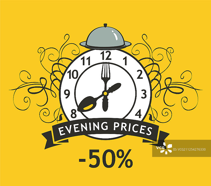晚间促销闹钟banner图片素材