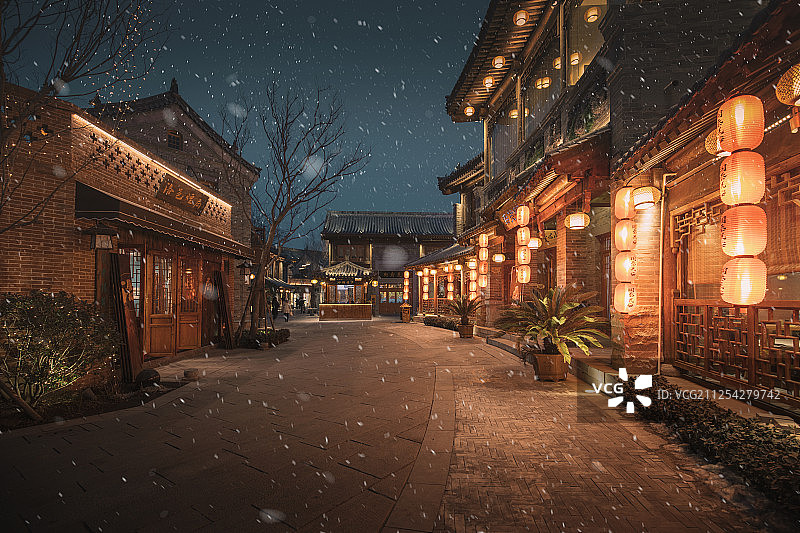 洛邑古城古建筑图片素材