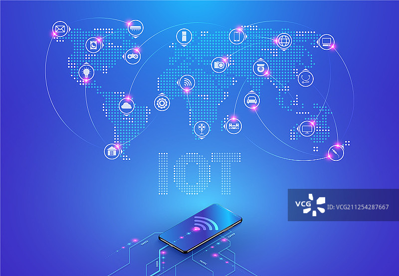 物联网和网络连接图片素材