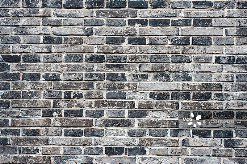 中国复古怀旧灰色石砖墙背景图片素材