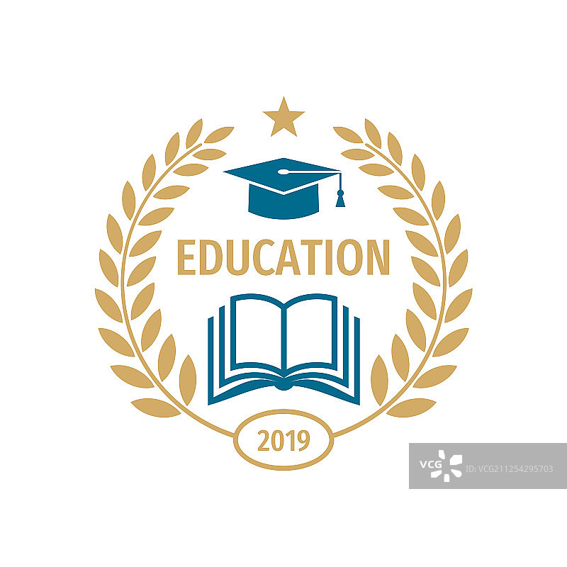 教育徽章logo设计大学高中图片素材