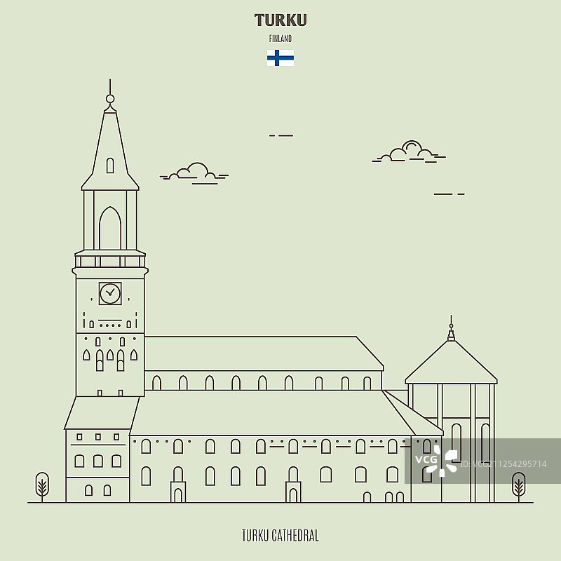 芬兰图尔库大教堂图片素材
