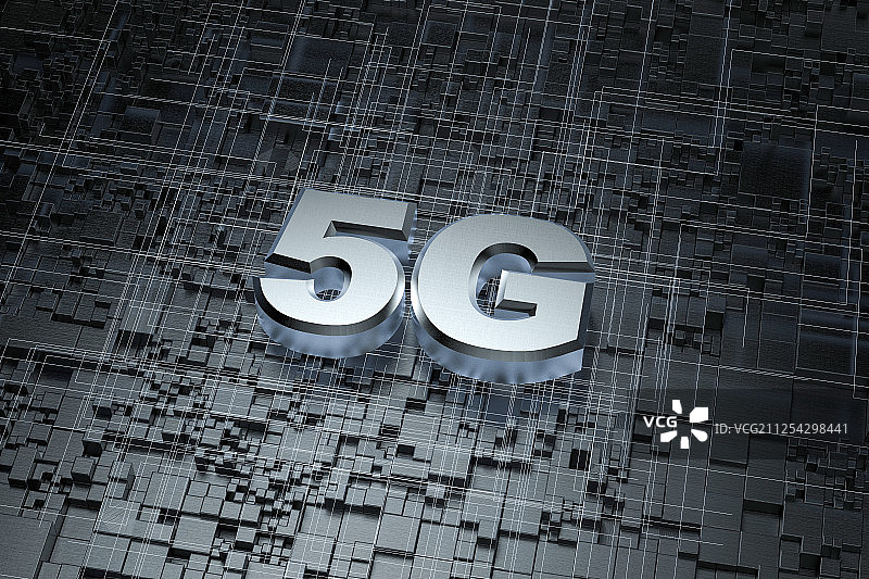 3D抽象5G信号图片素材