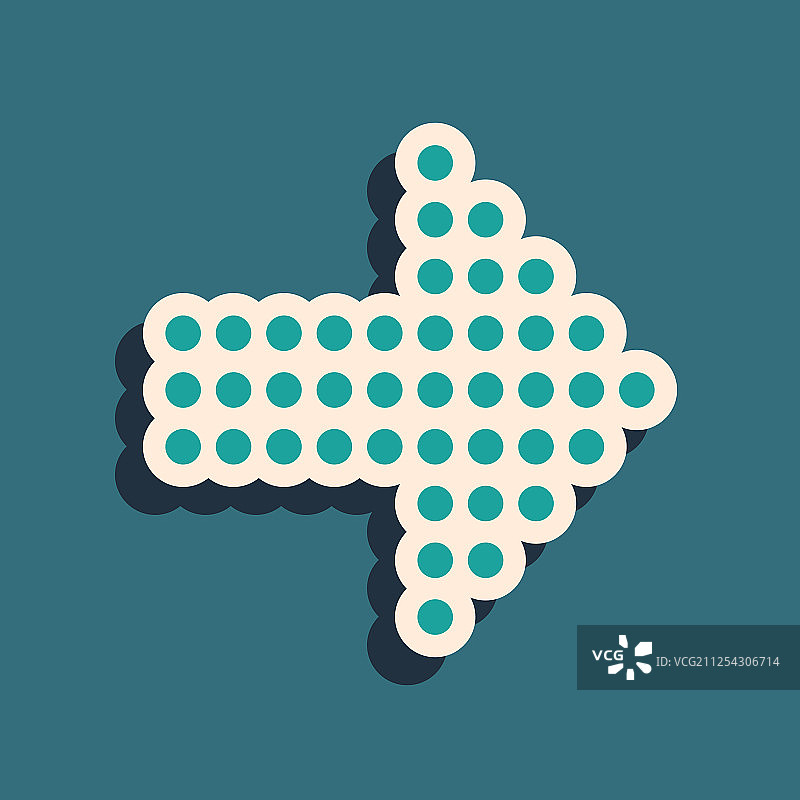 蓝色背景上的绿色圆点箭头图标图片素材