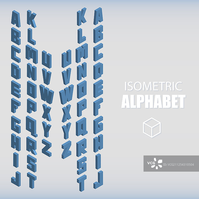 2.5D蓝色数字套装图片素材