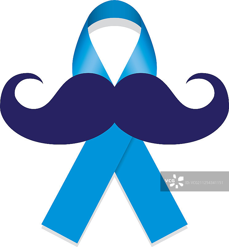 关爱前列腺癌蓝色丝带图片素材
