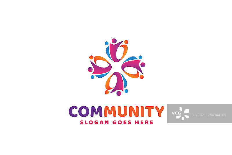 关爱健康和教育的彩色趣味人群图片素材