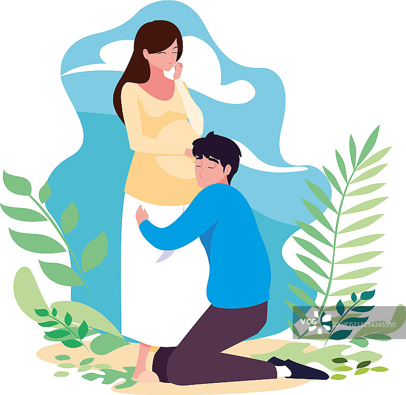 孕妇和男人设计图片素材