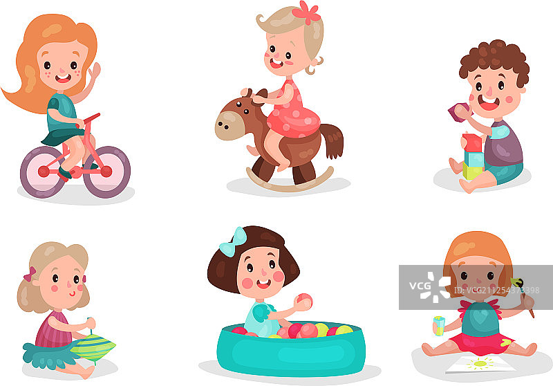 六个小女孩素材图片素材