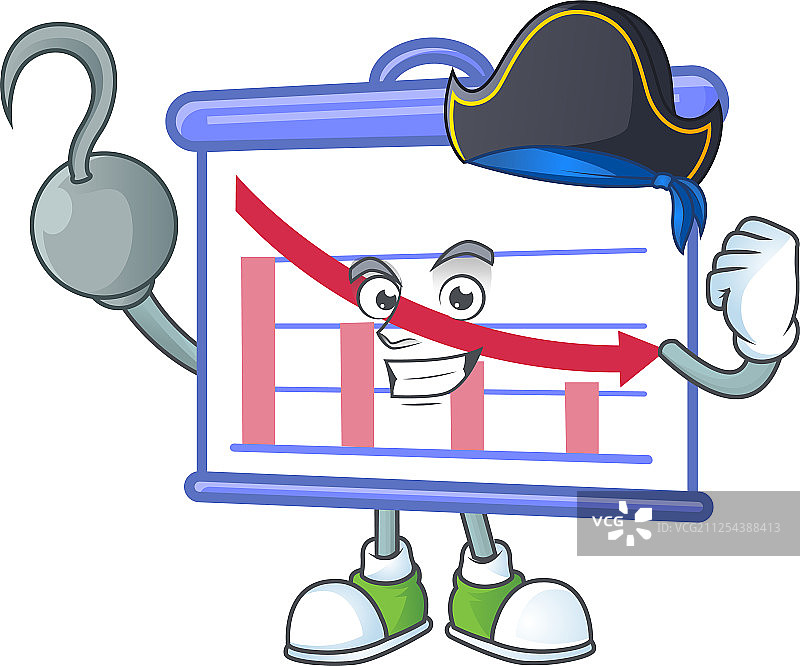 卡通风格的海盗向下图形板图片素材