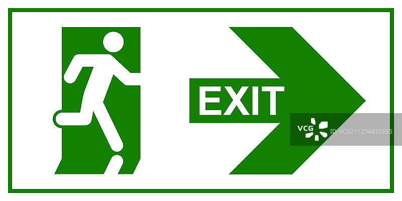 紧急出口标志：逃生者图片素材