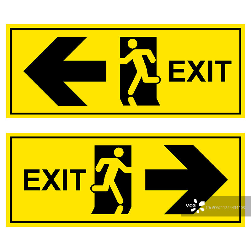紧急出口标志：逃生者图片素材