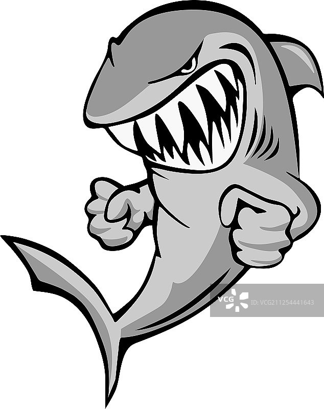 咧嘴大笑的鲨鱼卡通图片素材