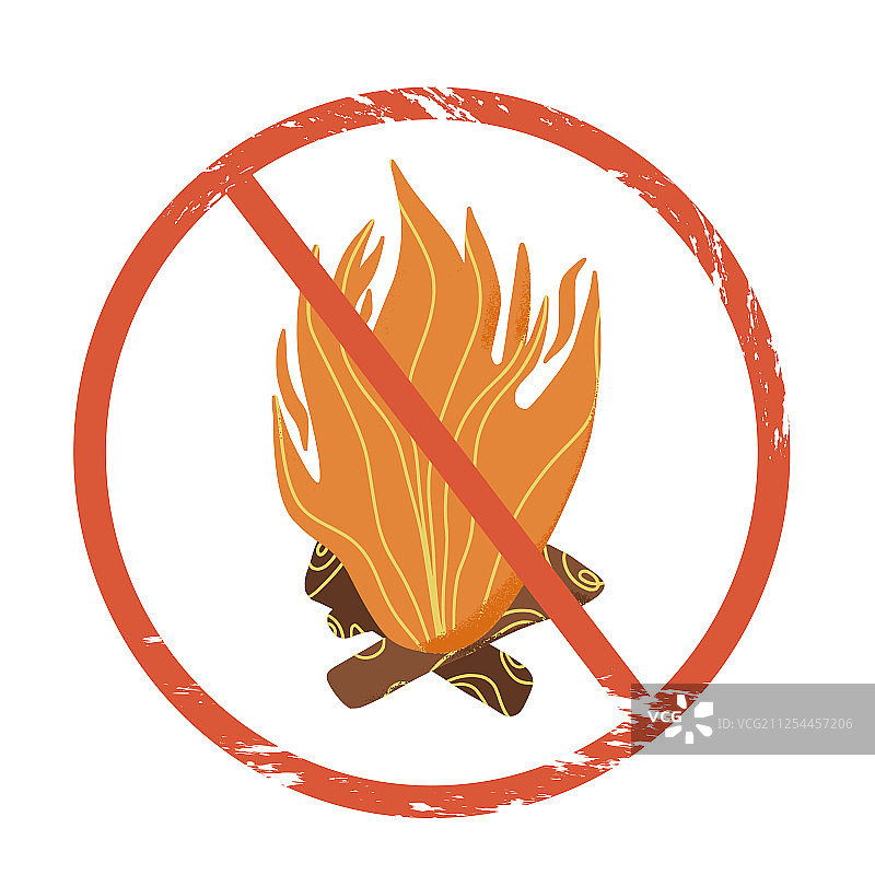 森林火灾概念野火标志设计图片素材