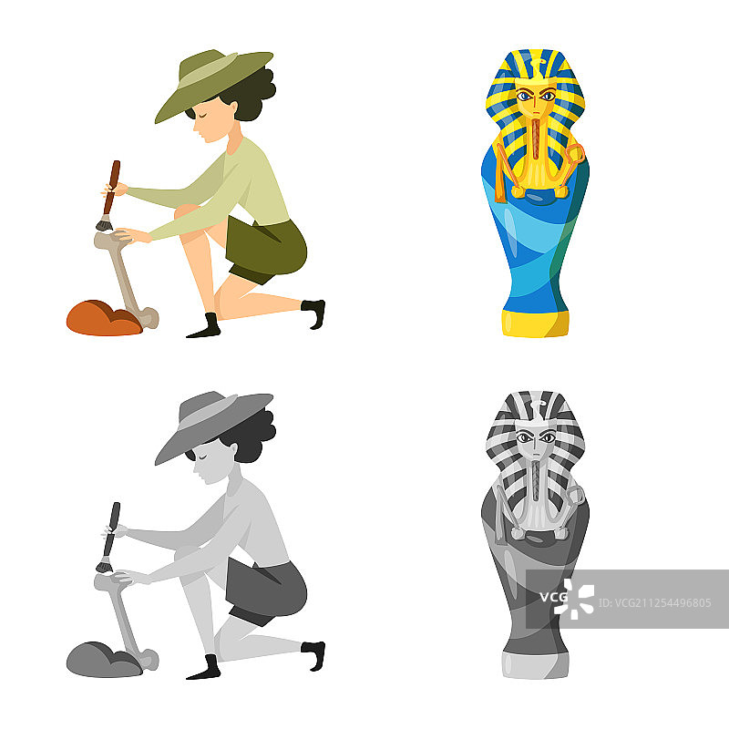 故事和物品标志组合图片素材