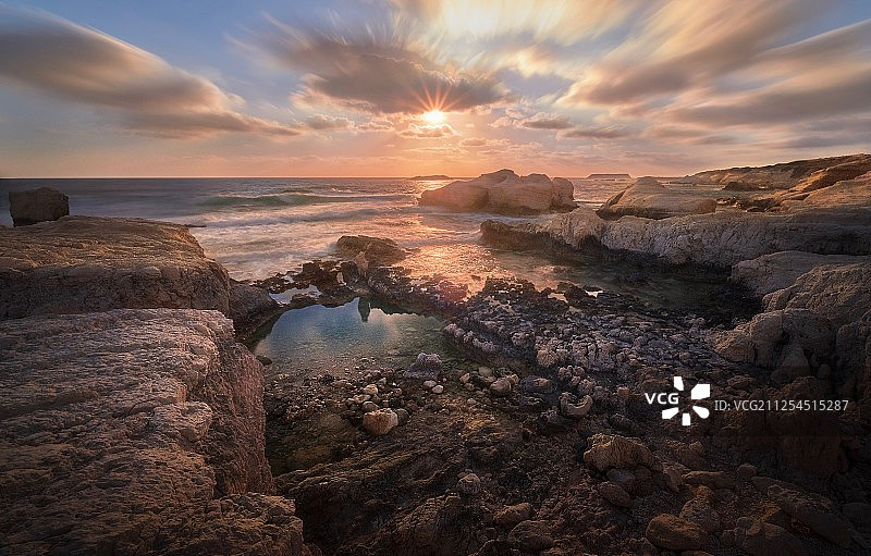 狂野海滩日落图片素材