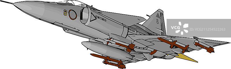 白色背景上的飞行喷气机图片素材