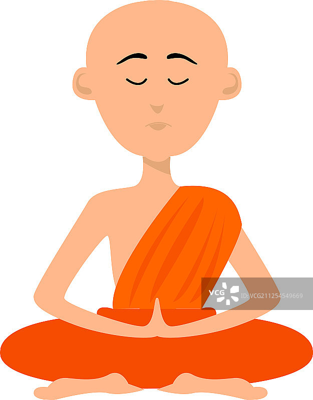 白色背景上的藏族僧侣图片素材