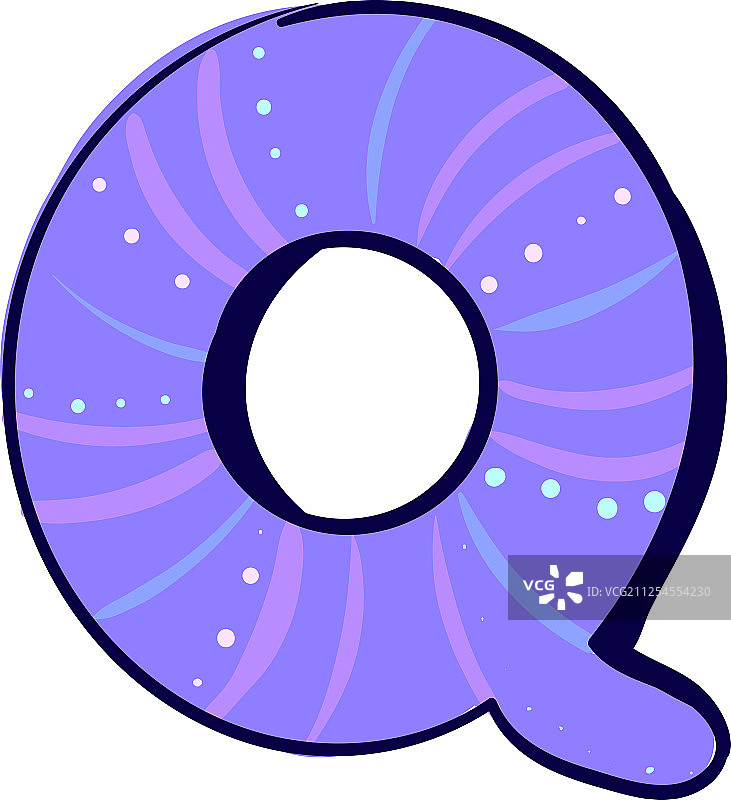 白色背景上的字母Q图片素材