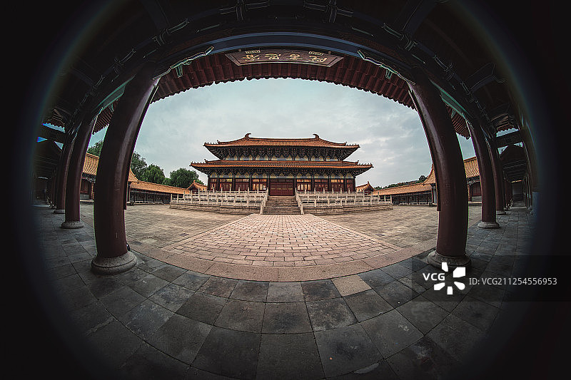 无锡三国水浒城文德大殿鱼眼效果图片素材