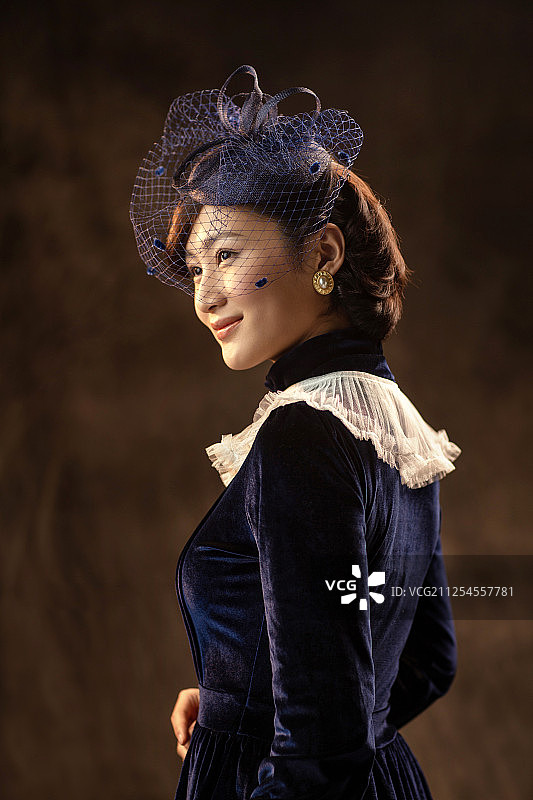 美女复古照图片素材