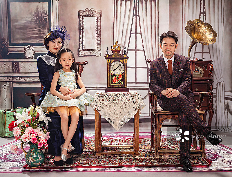 复古家庭照图片素材