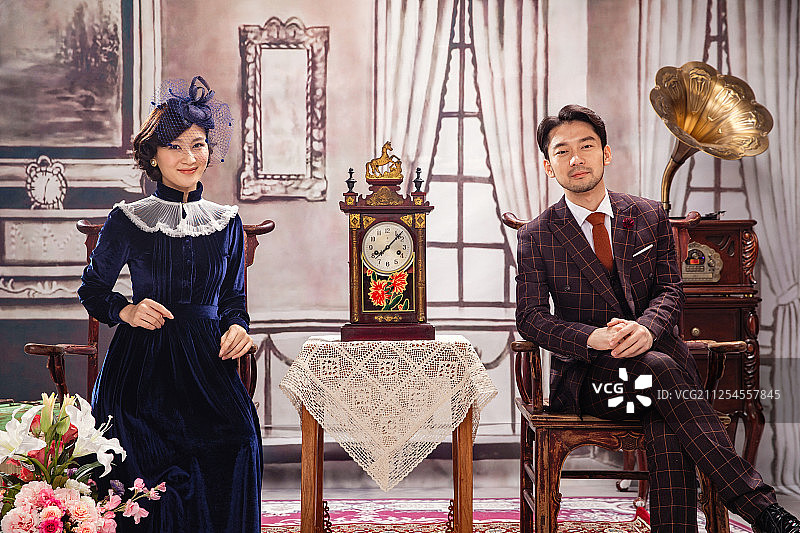 复古家庭照图片素材