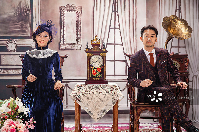 复古家庭照图片素材