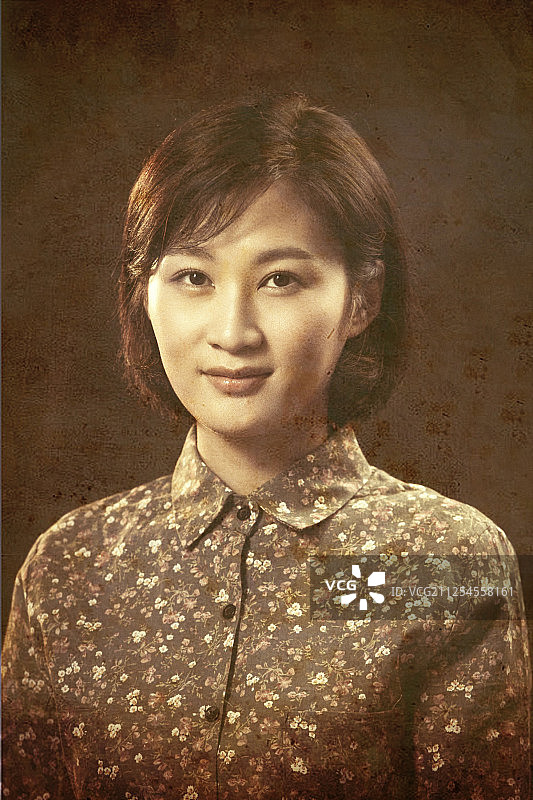 青年女人老照片图片素材