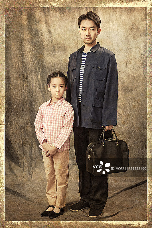 父女老照片图片素材