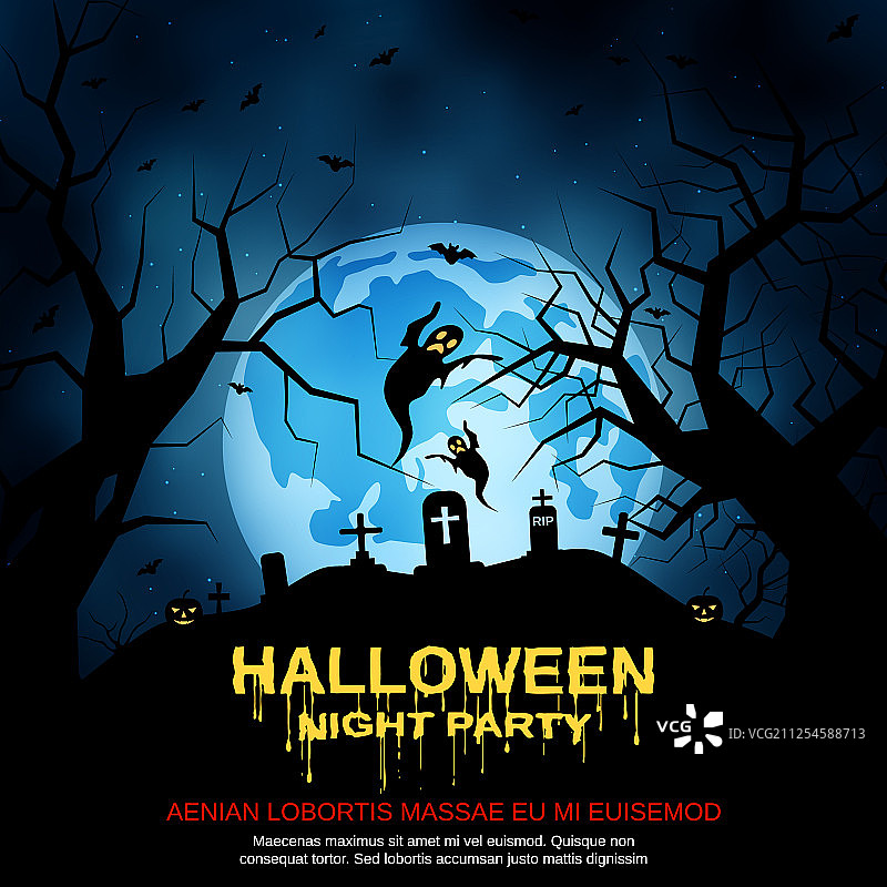 万圣节之夜背景图片素材