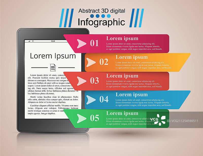 数字电子书阅读器商务图片素材