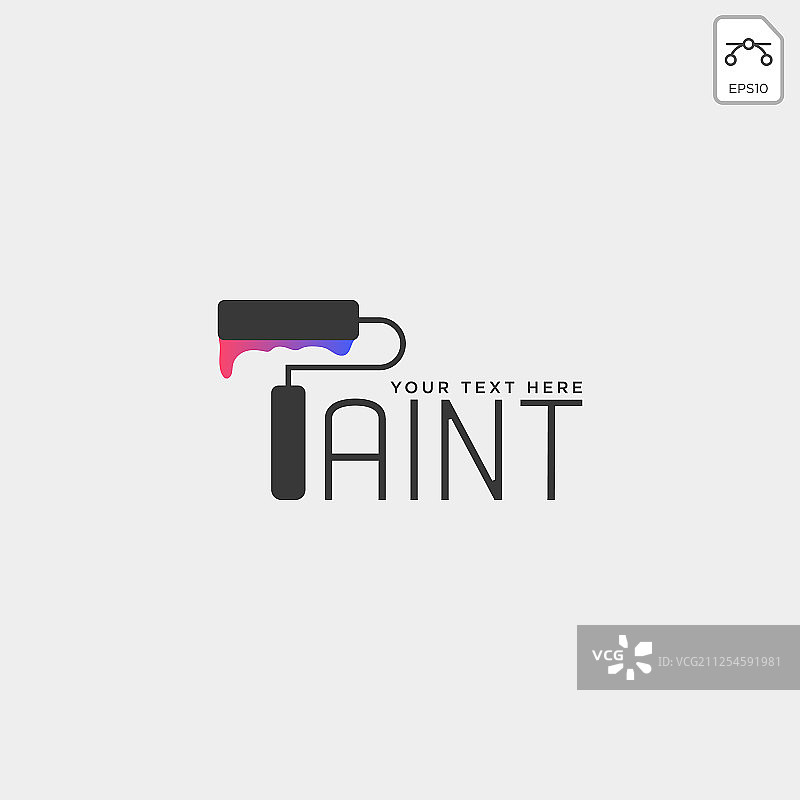 油漆刷彩色Logo模版图标元素图片素材