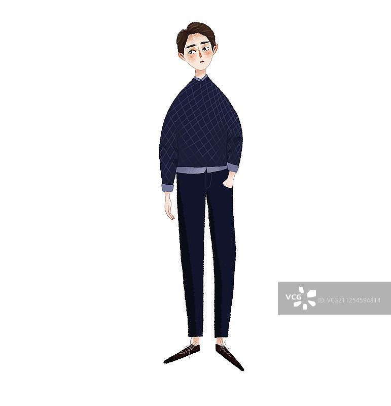 男生单人图片素材