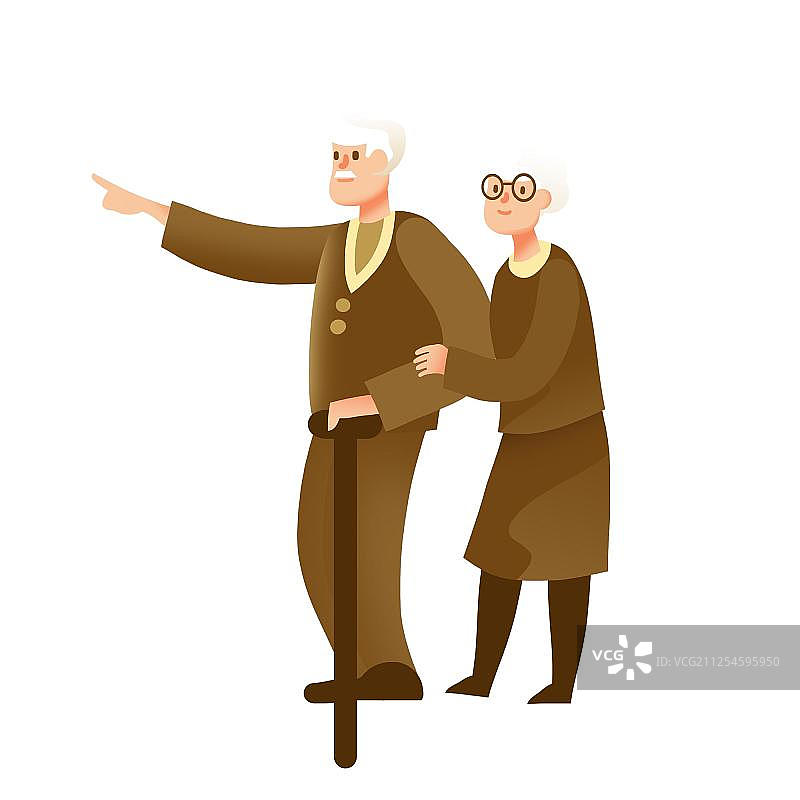 老夫老妻图片素材